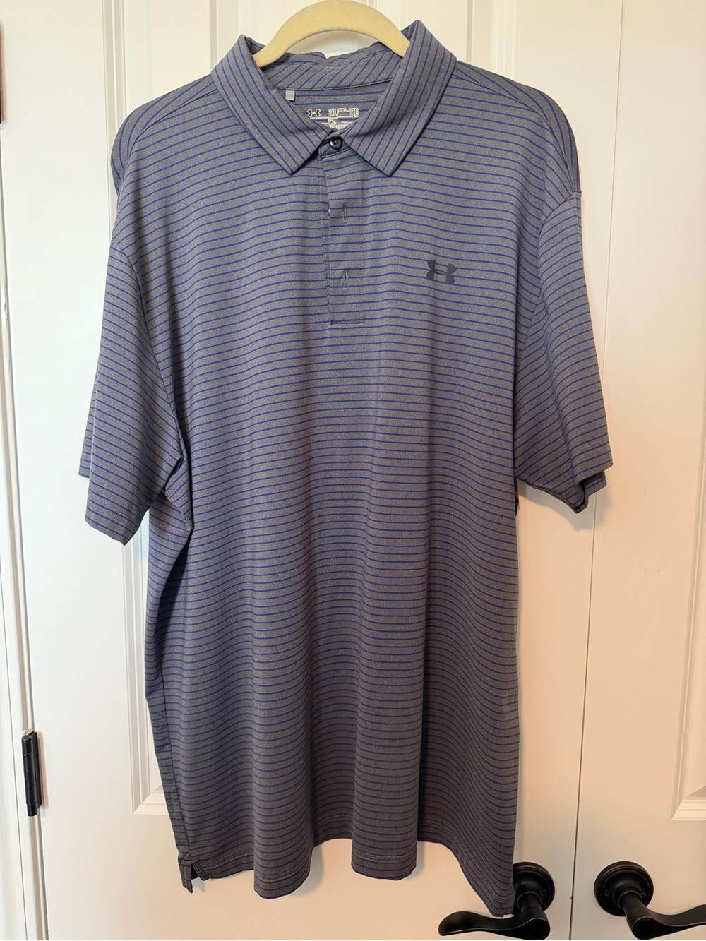 Under Armour Men’s Heathered Blue Striped Polo